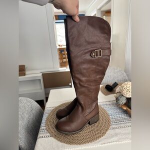 Madden Girl Brown Tall Riding Boots Size 7.5